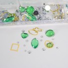 Rhinestone set - 28 - Green Mystic Nails thumbnail