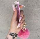 Card grabber for long nails - Pink thumbnail